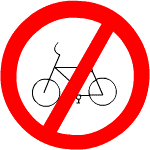 Bicycle prohibited