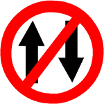 Vehicle prohibited in both directions